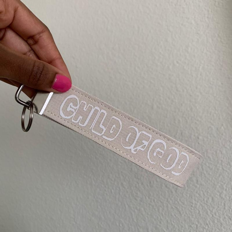 Child of God Canvas Keychain Wristlet - Christian Streetwear Style, Available in Multiple Color Options