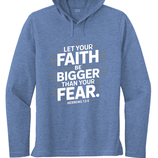 Hebrews 13:6 Faith Over Fear Christian T-shirt – inspirational Bible verse shirt by Divine Faith Armor™nTrue Royal Hth - FRONT