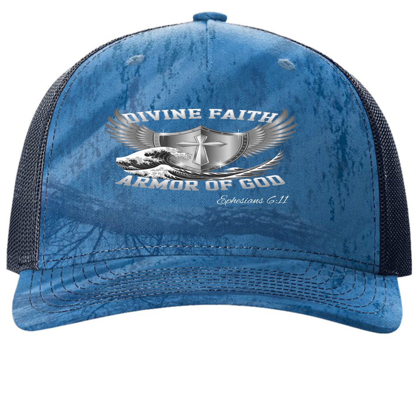 Realtree Fishing Light Blue/ Navy - FRONT