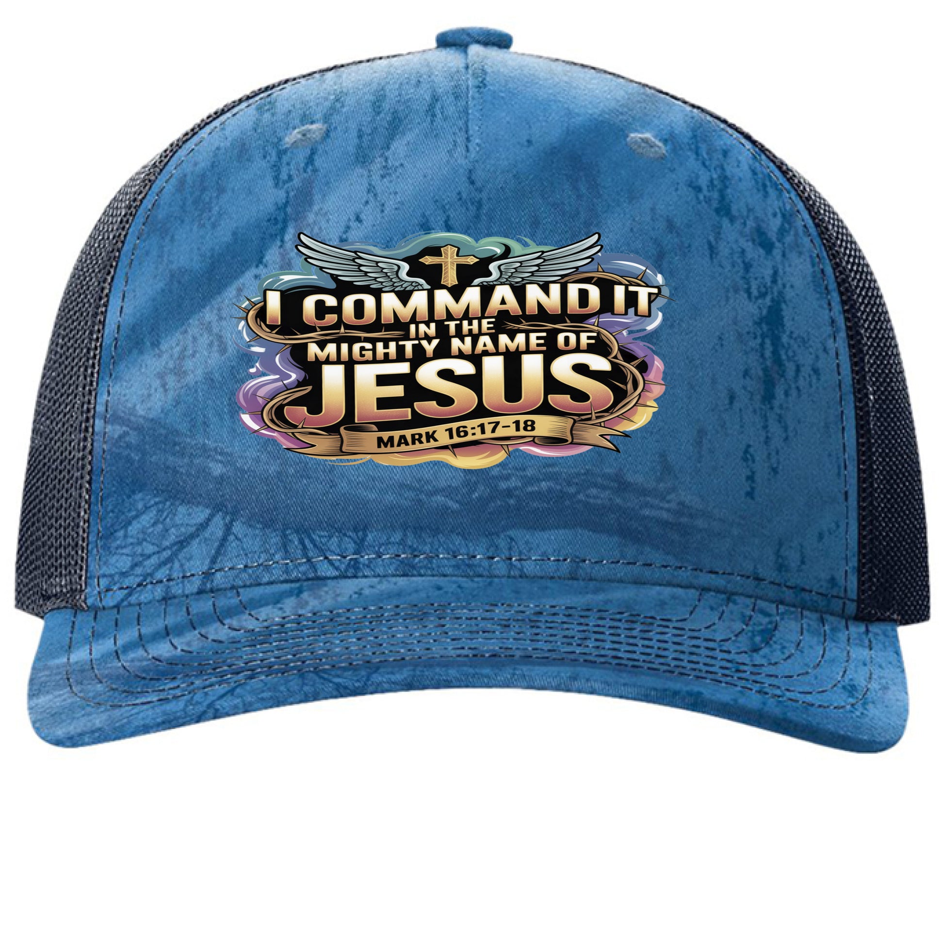 Realtree Fishing Light Blue/ Navy - FRONT